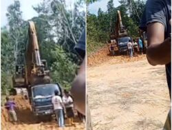 Satu Unit Alat Berat PC Obrak Abrik Lahan di Tengah Pemukiman Warga, Diduga Aparat Penegak Hukum Tutup Mata
