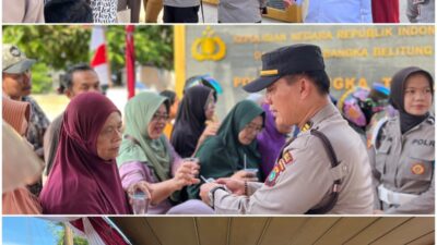 Polres Bangka Tengah Gelar Gerakan Pangan Murah Sambut HUT RI ke-80