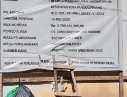 Proyek Laboratorium Kesehatan Kota, Diduga Rp 3,8 Milyar Ada Penggelembungan Nilai Kontrak